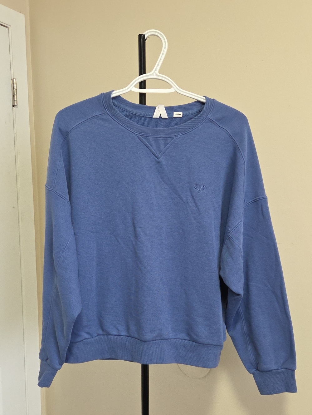 Roxy Cotton Blend Women's Crewneck Sweater in Blue